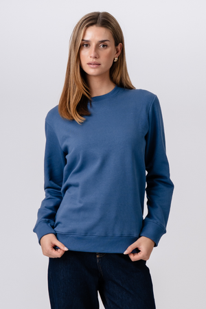 Sweatshirt mit Rundhalsausschnitt – Blau