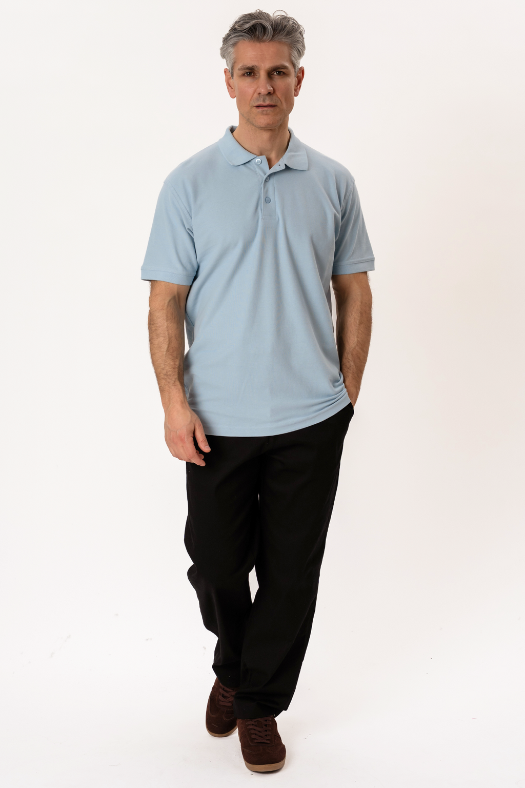 Basic Polo - hellblau