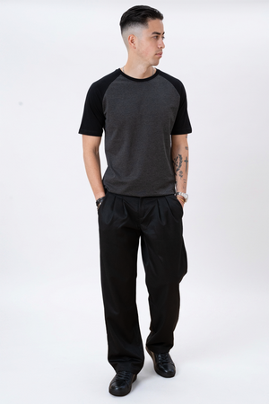 Basic Raglan-T-Shirt-Schwarzarmie