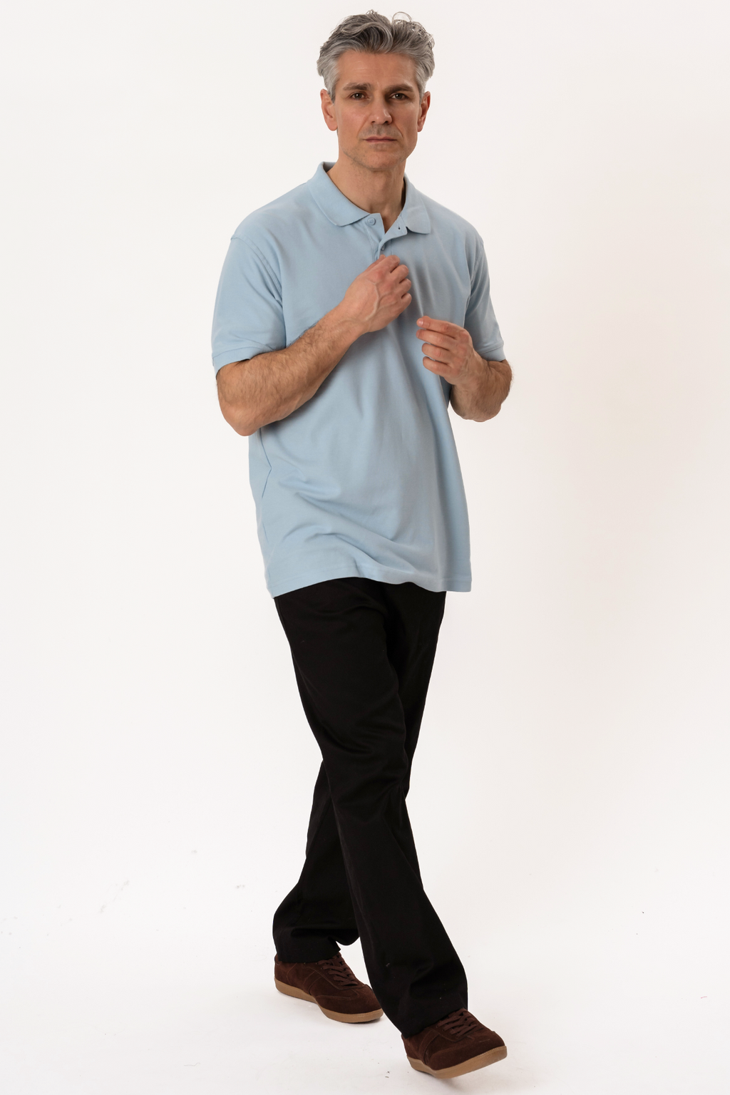 Basic Polo - hellblau
