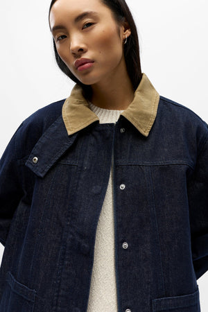 Sirenna Jeansjacke – Dunkelblauer Denim