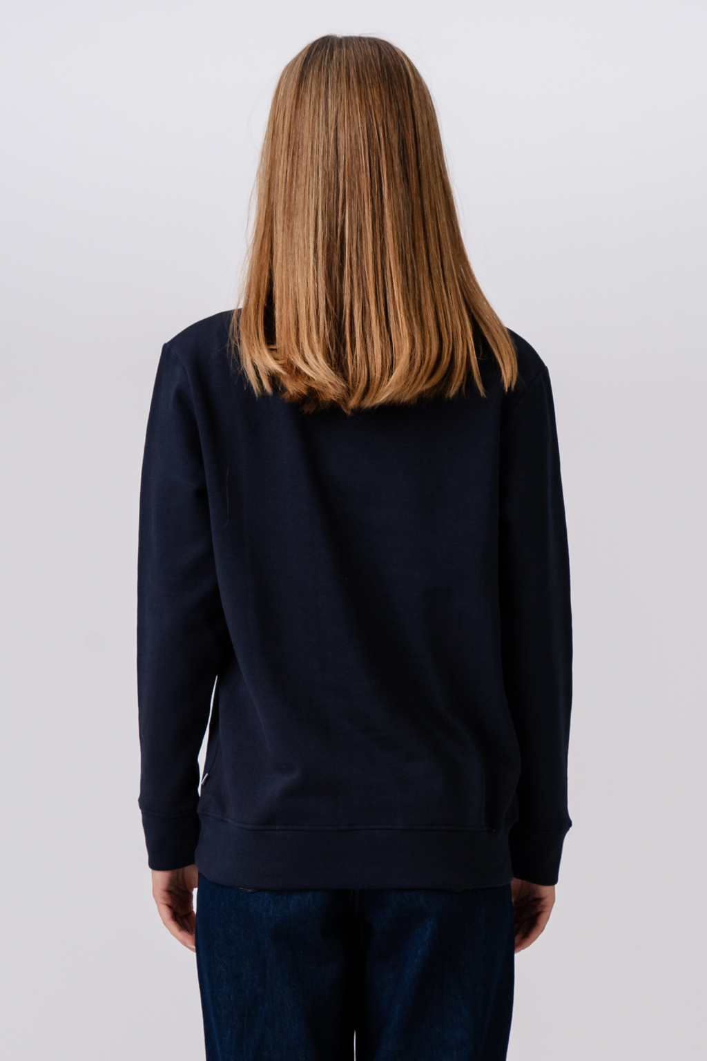 Sweatshirt mit Rundhalsausschnitt – Marineblau