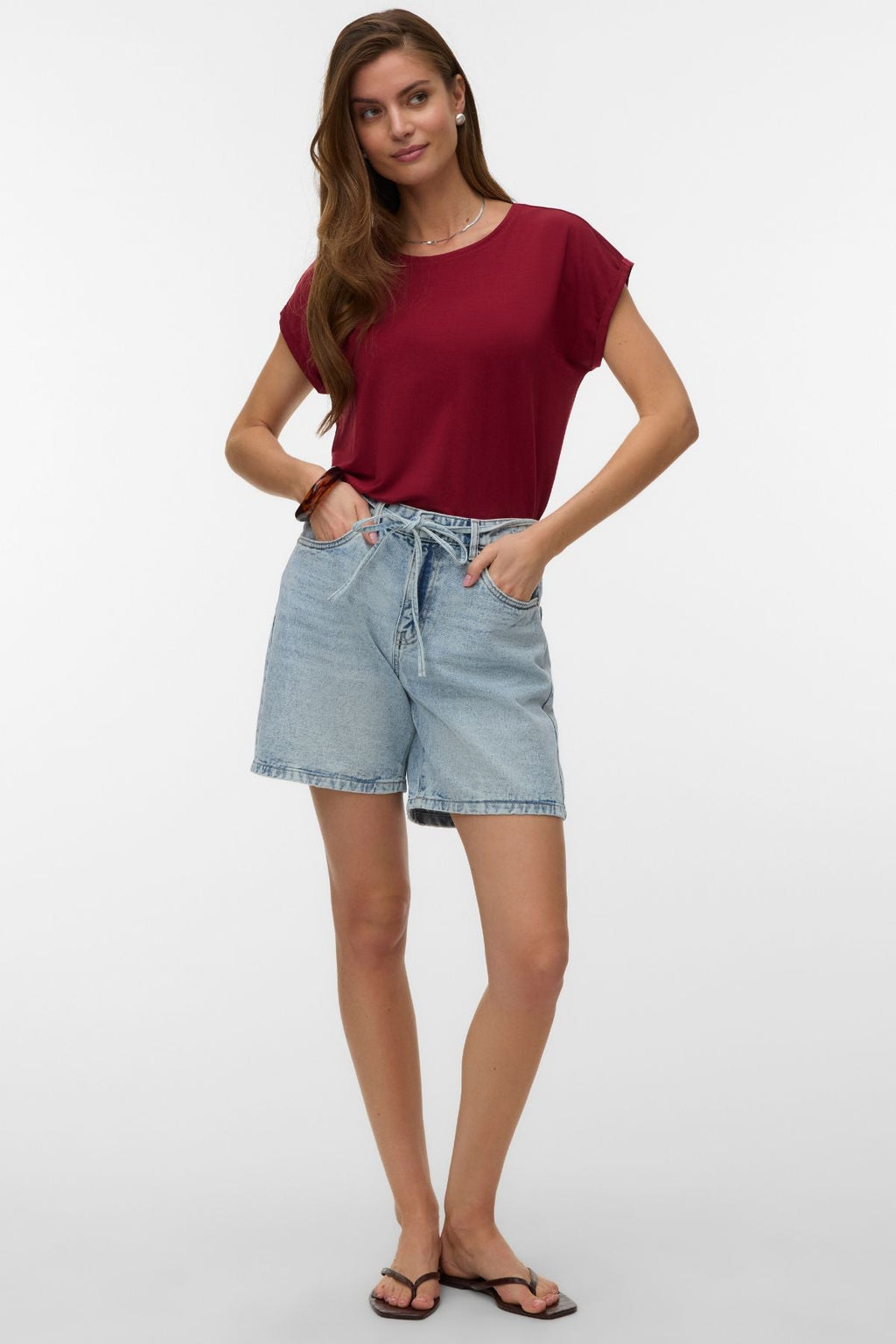 Wiengürtel Shorts Mix – Hellblauer Denim