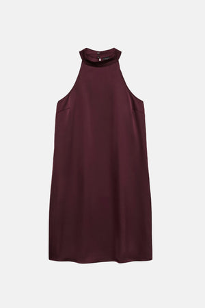 Elena Halter Neck Kurzkleid - Winetasting