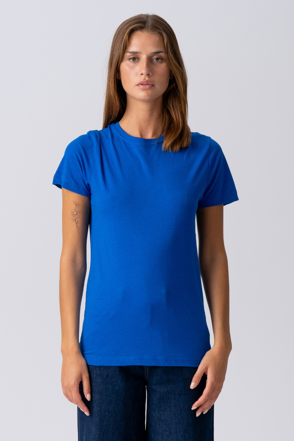 Basic Leichtes T -Shirt - Blau
