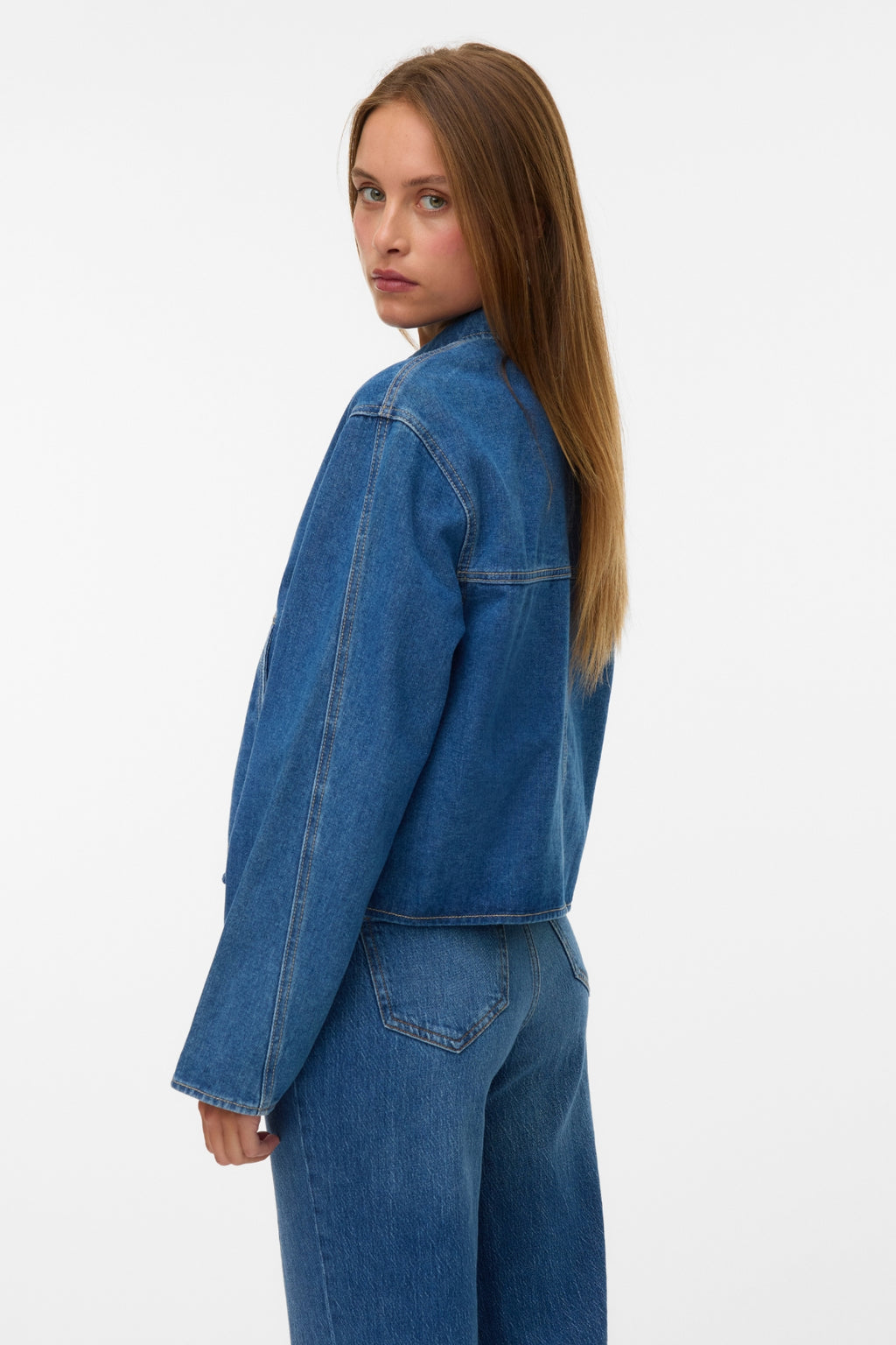 Aura Jeansjacke – Mittelblauer Denim
