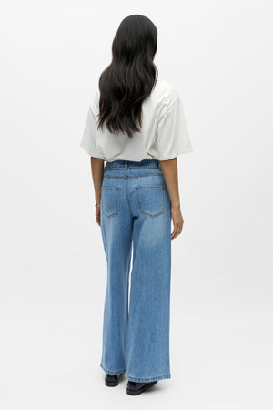 Rosie Wide Jeans – Hellblauer Denim