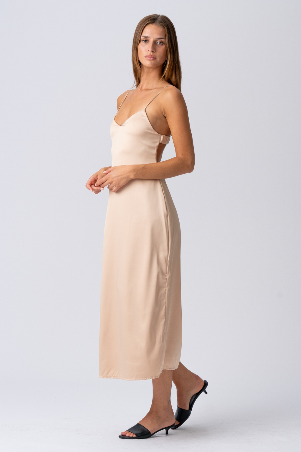 Elina -Gurtkleid - Beige