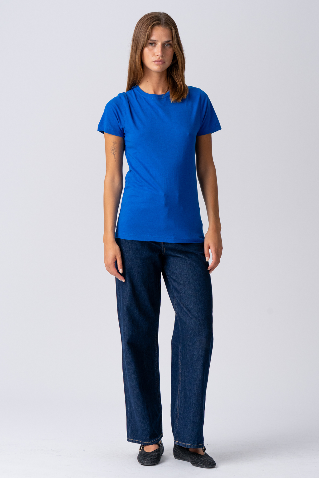 Basic Leichtes T -Shirt - Blau