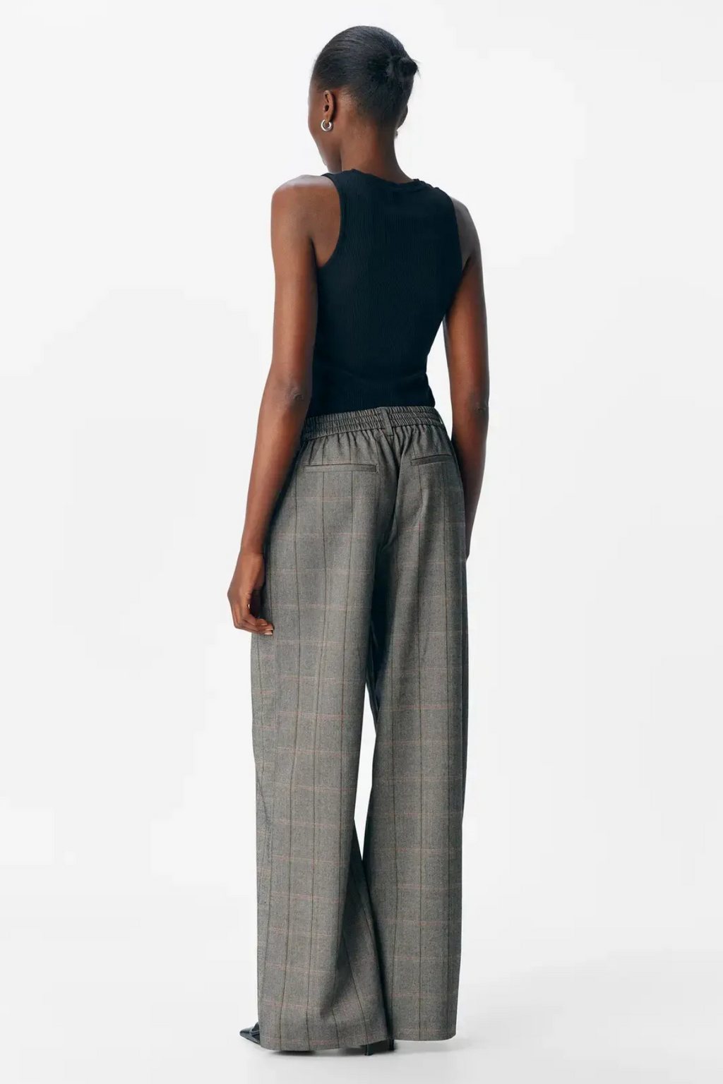 Lisa breit Pants - Schwarz Humus + Tannin