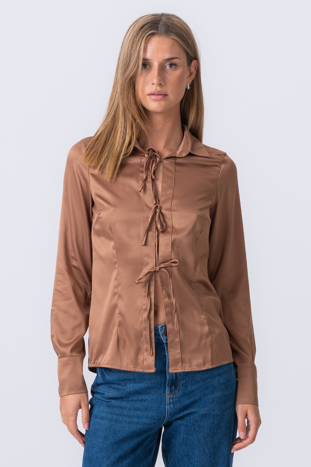 Lucy Tie Shirt - braun