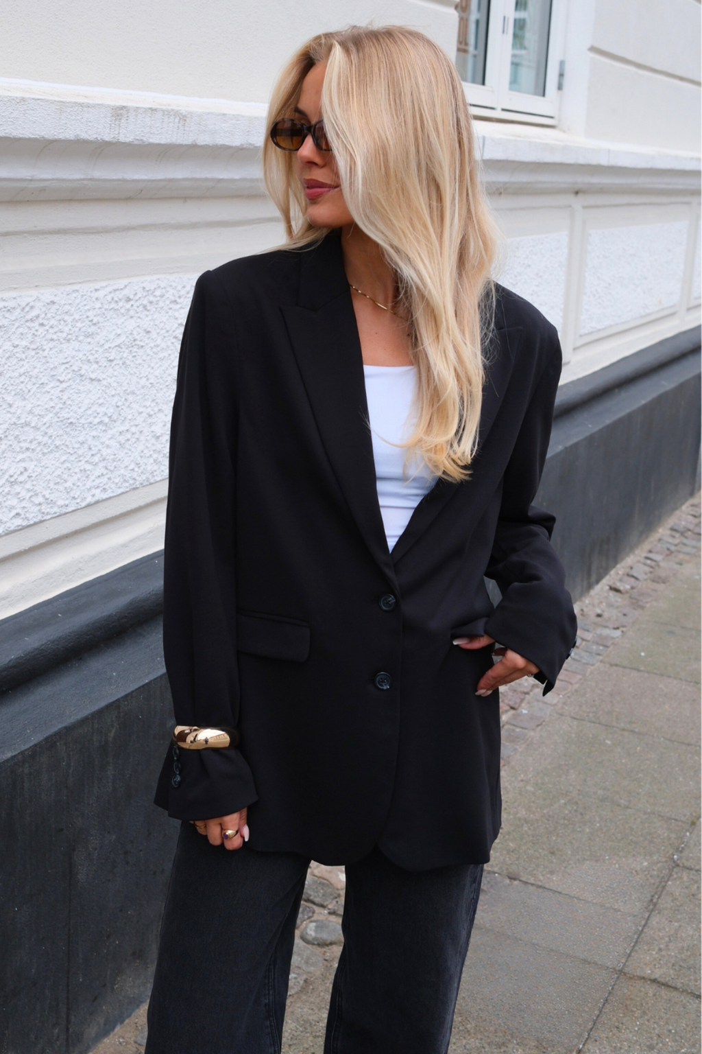 Blazer mit klassischer Passform - Schwarz