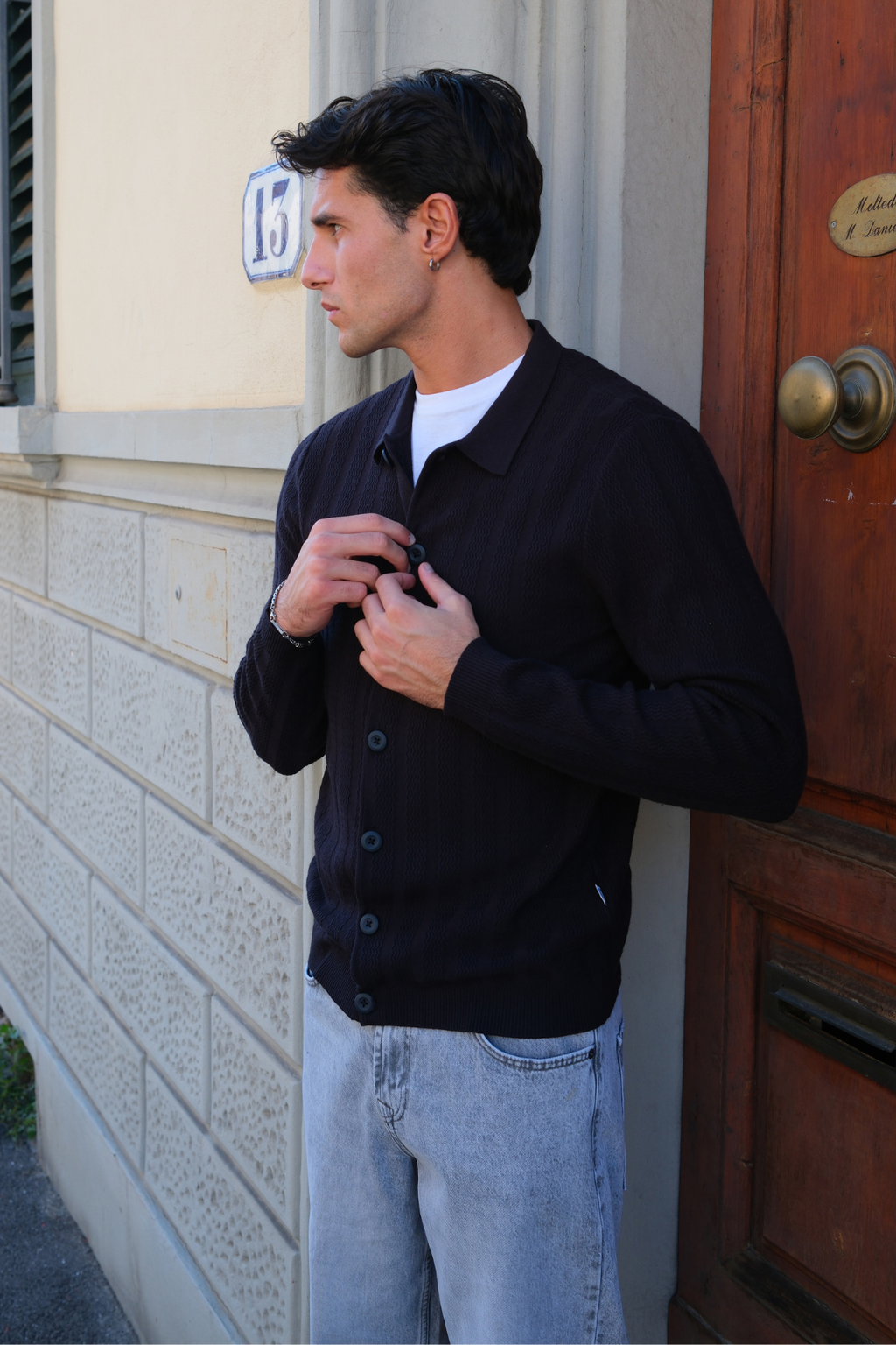 Arthur Strick -Strickjacke - Dark Navy