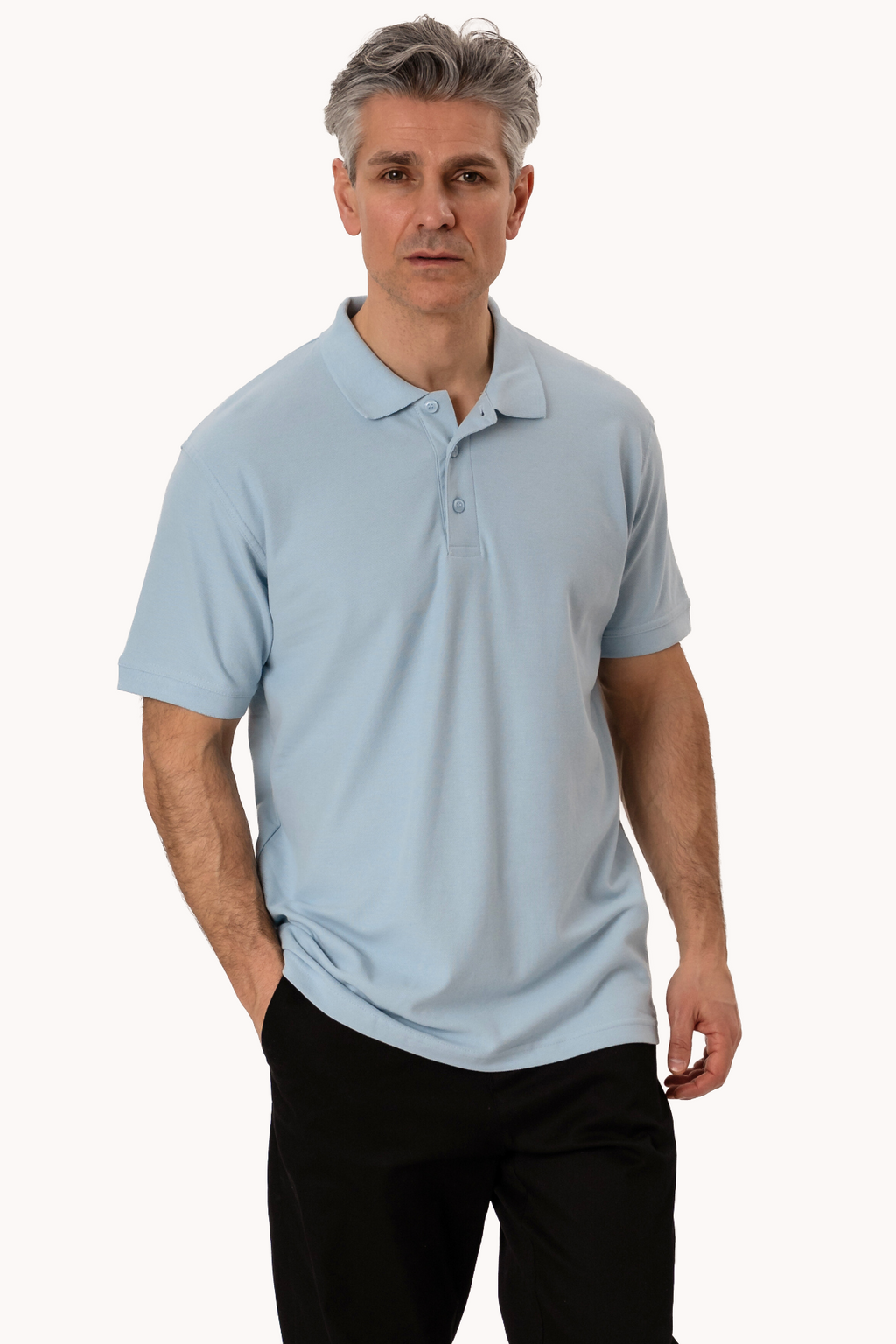 Basic Polo - hellblau