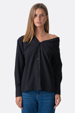 Serena Oversized Hemd - Schwarz