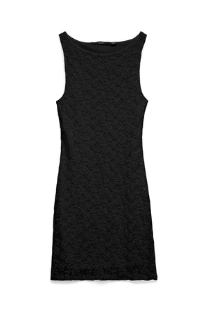 Kurzes Dolly-Kleid mit U-Boot-Ausschnitt - Schwarz