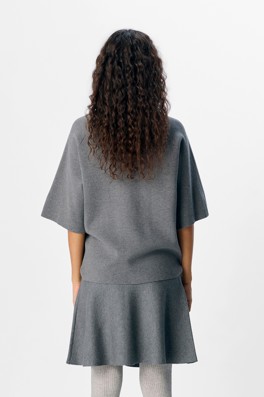 Reynard HW kurzer Strickrock - mittelgraue Melange