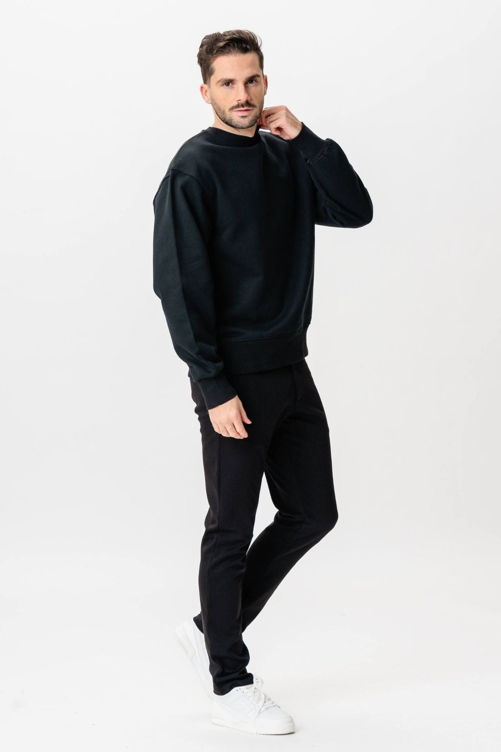 Schwere Crewneck - Schwarz