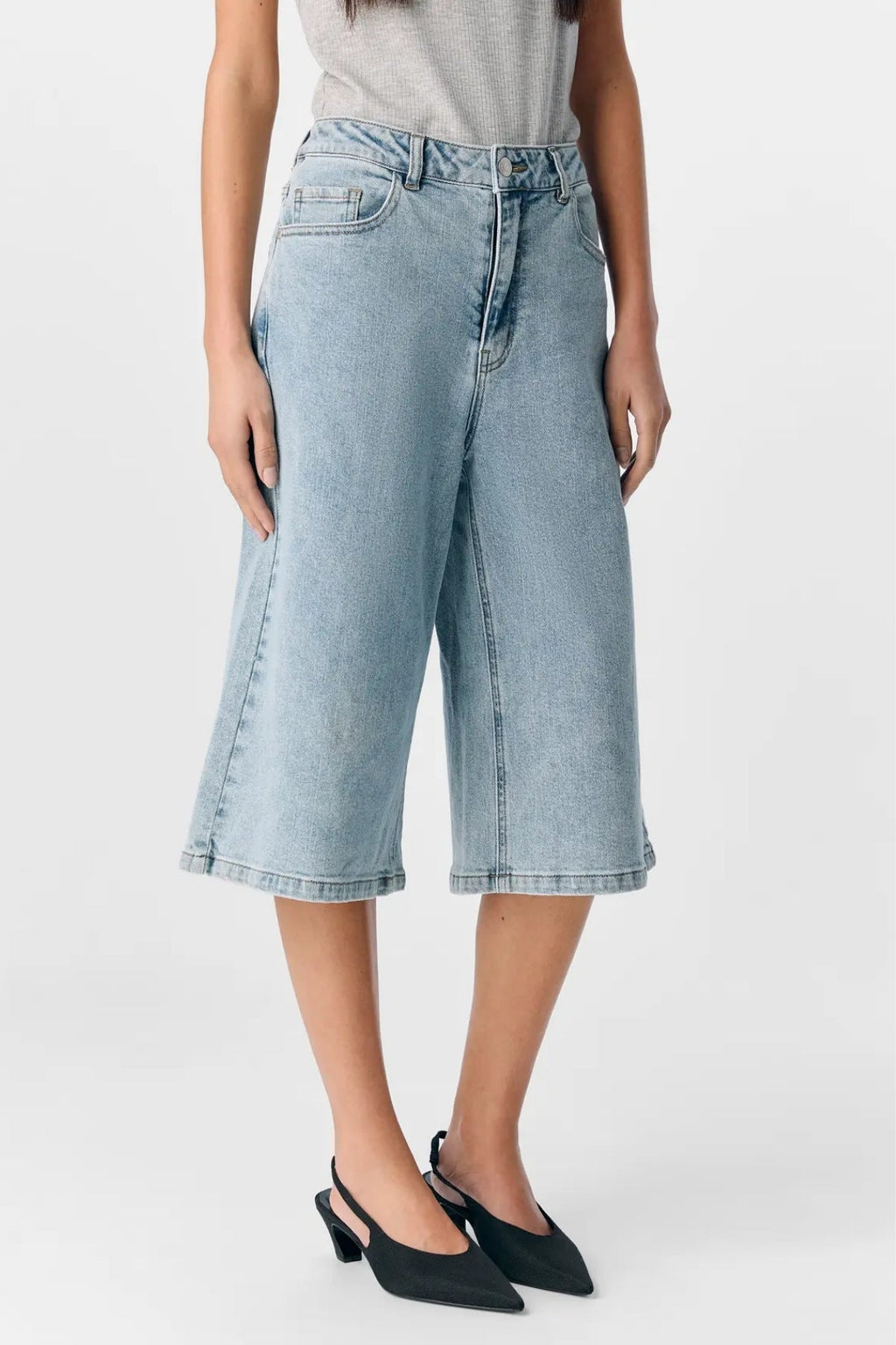 Isra Bermuda Shorts - mittelblauer Denim