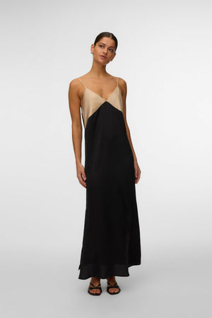 Joy Singlet Knöchelkleid – Zement Schwarz Kontrast