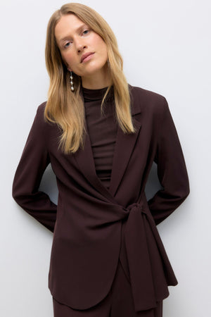 Upama Tie Blazer - Schokoladenpflaume