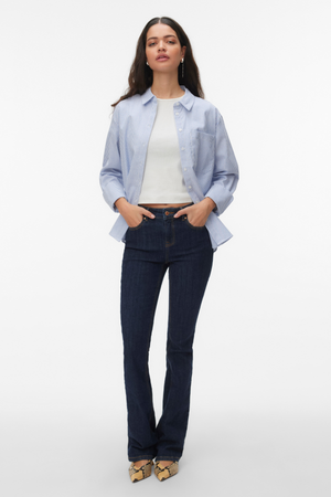 Inge Hemd - Palace Blue Schneeweiß