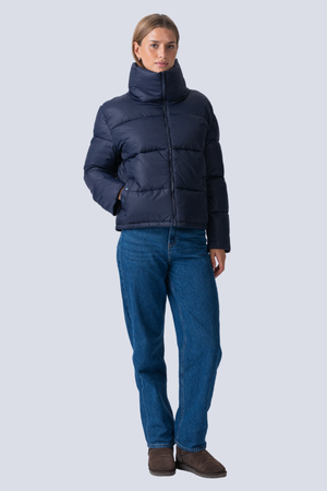 Kurze Pufferjacke - Marine