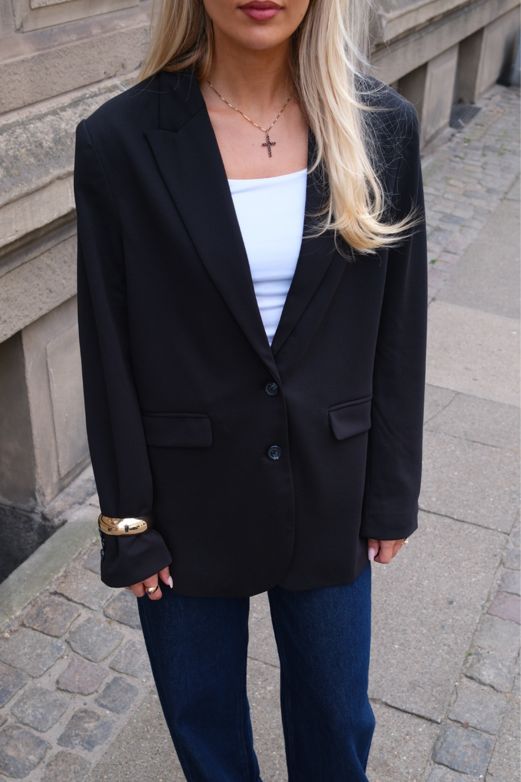 Blazer mit klassischer Passform – Marineblau