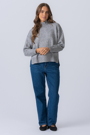 Emma Knit – Hellgrau Melange