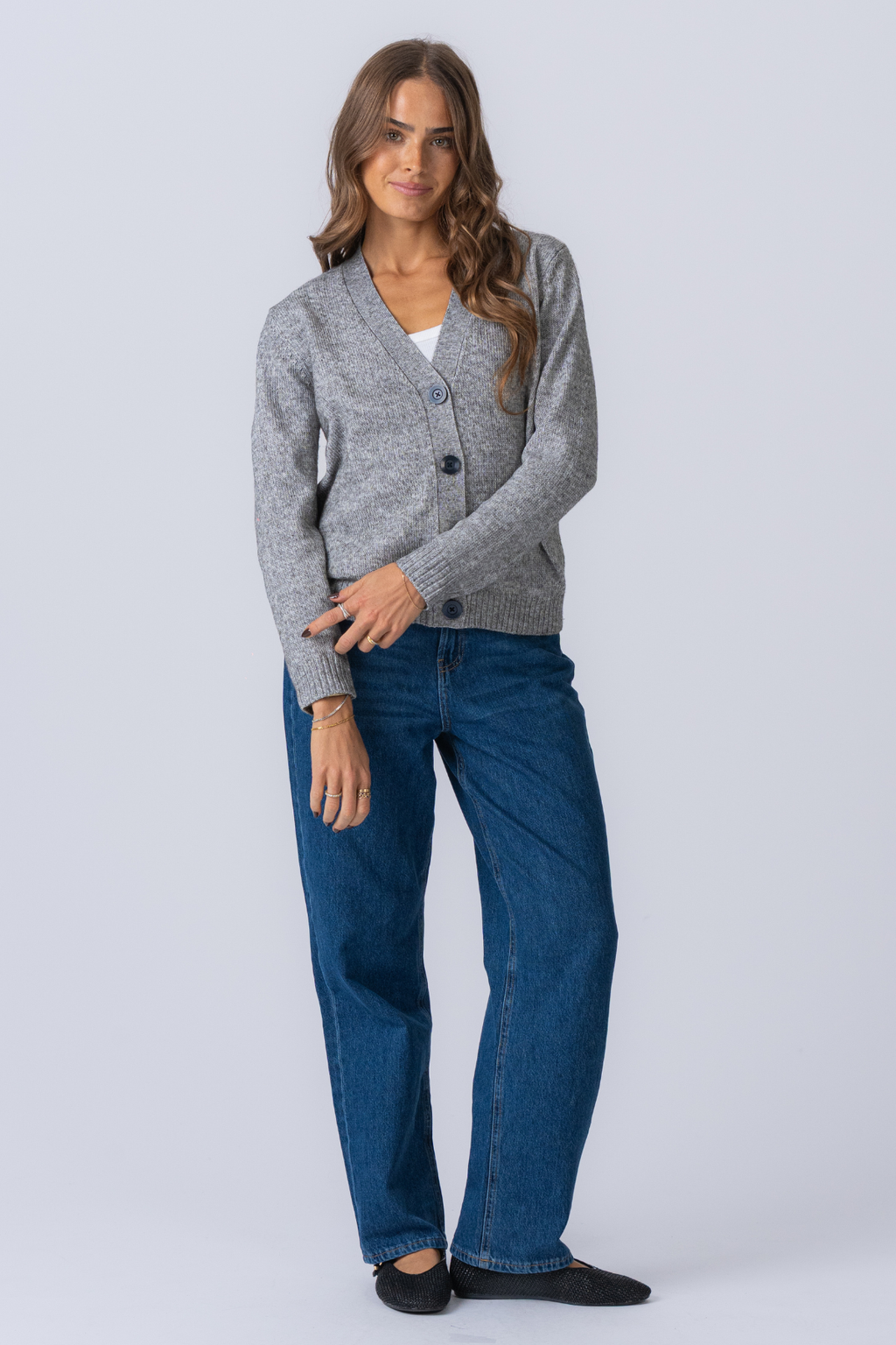 Strickjagd - hellgraue Melange