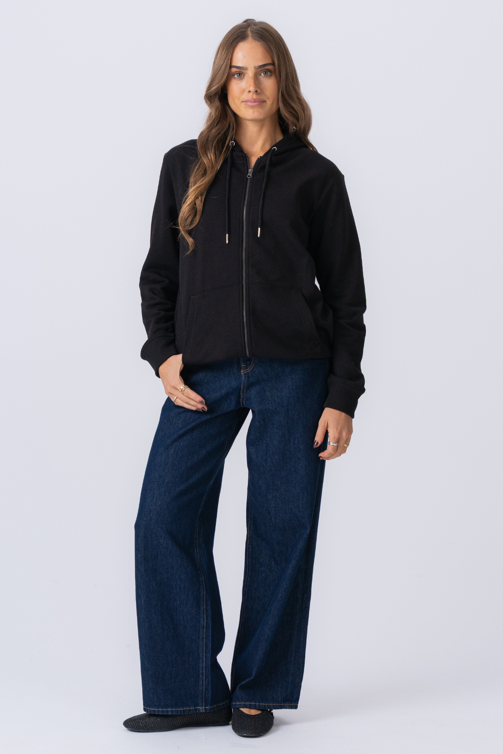 Zip Hoodie - Schwarz