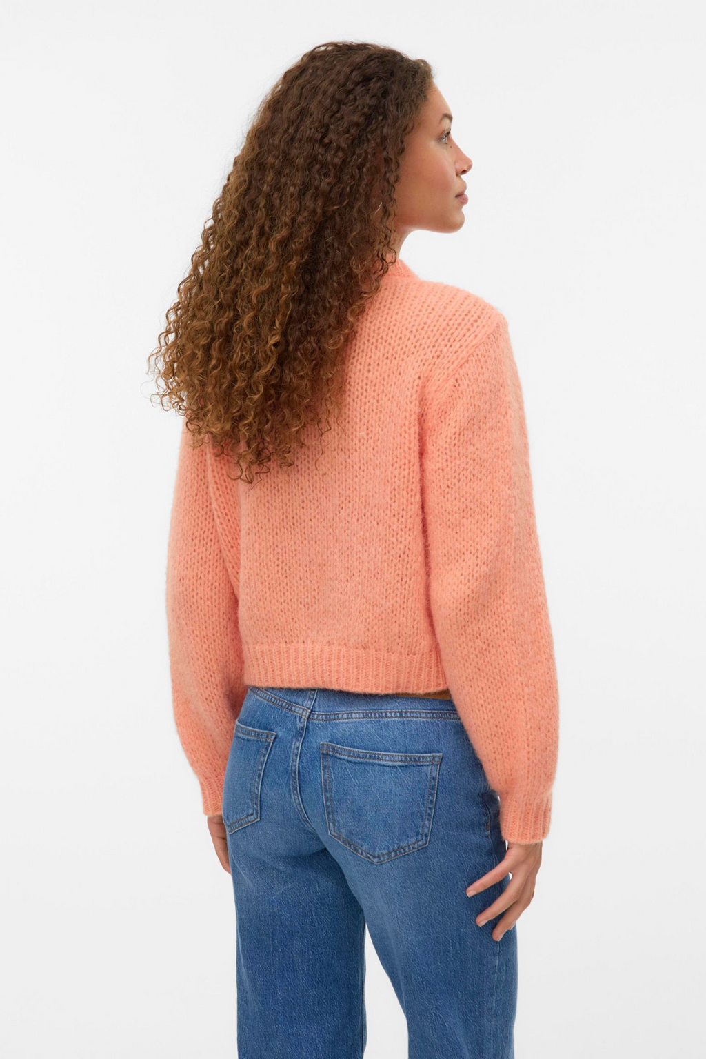 Wilo O -Neck -Strickjacke - Cantaloupe