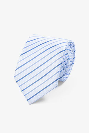 Krawatte - Weiß/ Hellblau