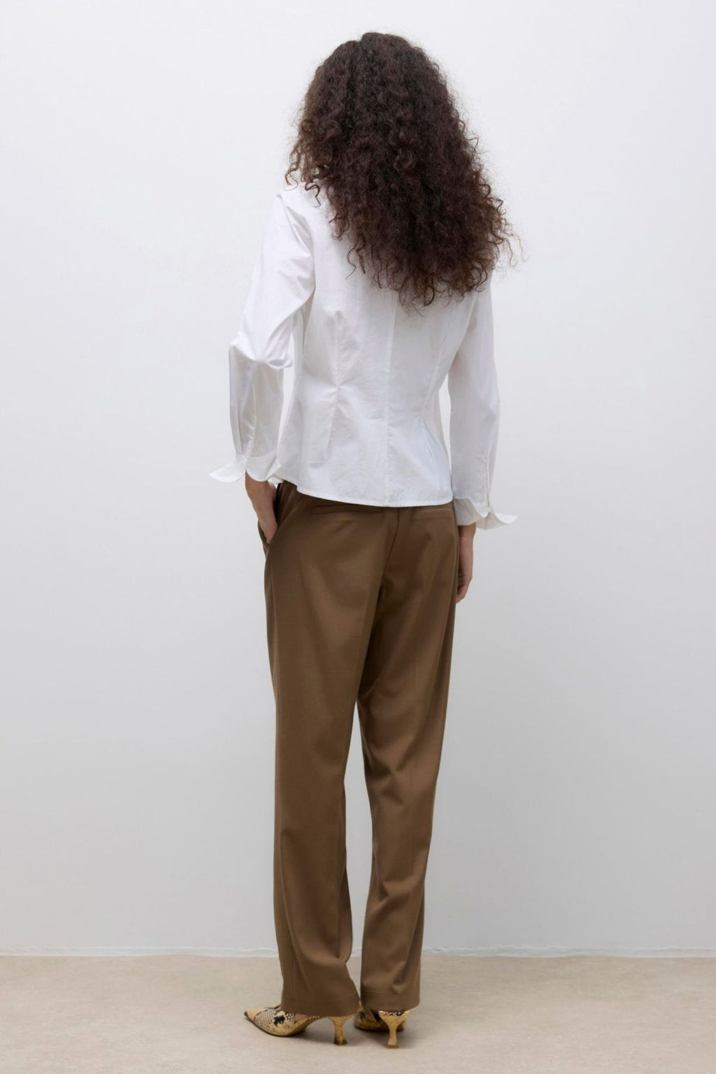 UMS V -Neck -Hemd - hellweiß