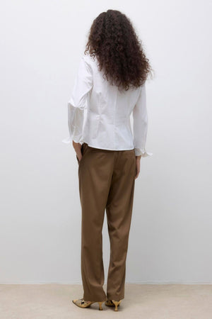 UMS V -Neck -Hemd - hellweiß