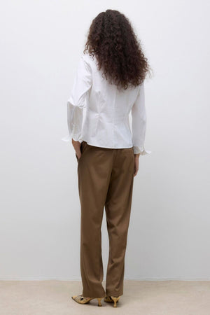 UMS V -Neck -Hemd - hellweiß