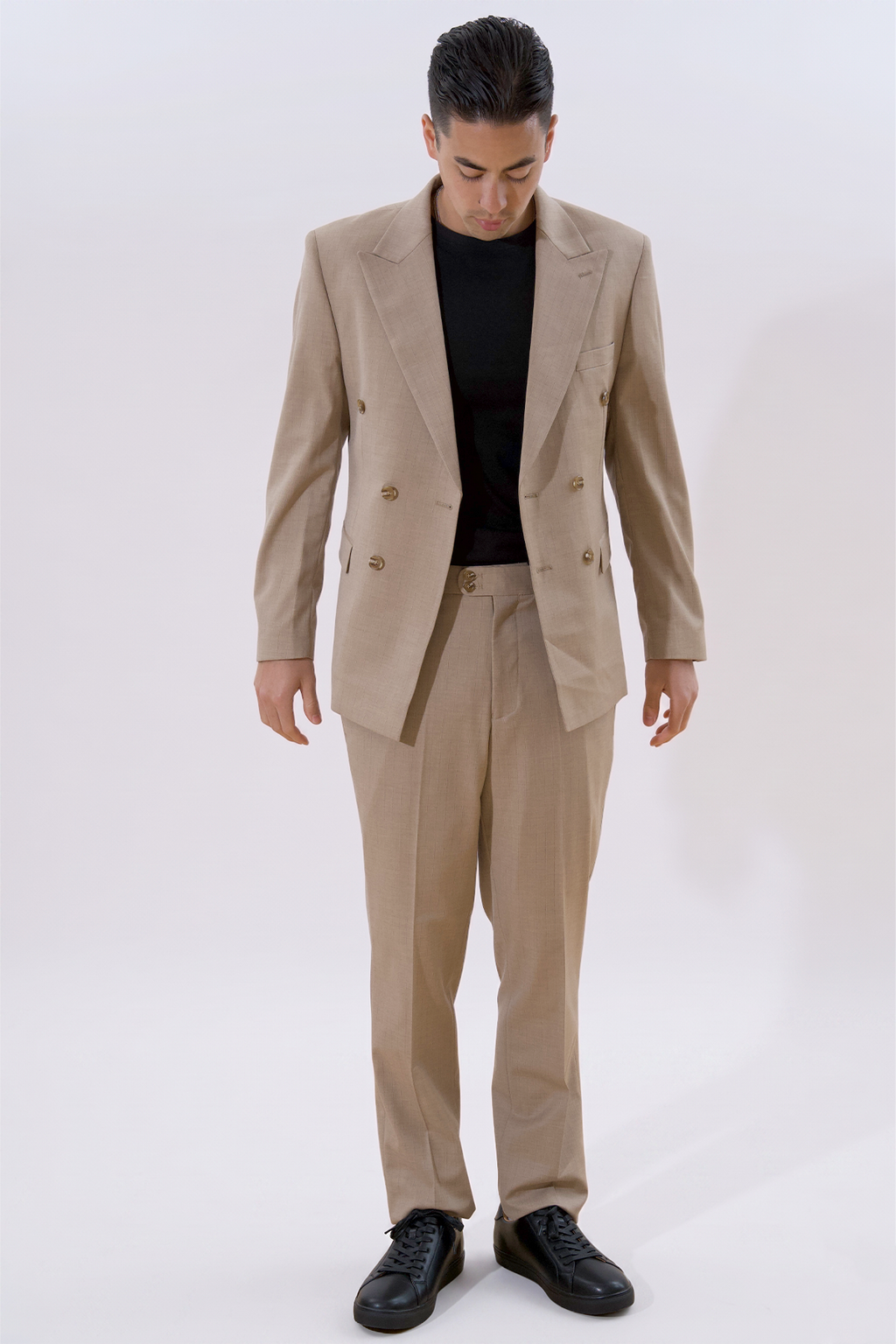 Klassisch Pants - Beige-Melange