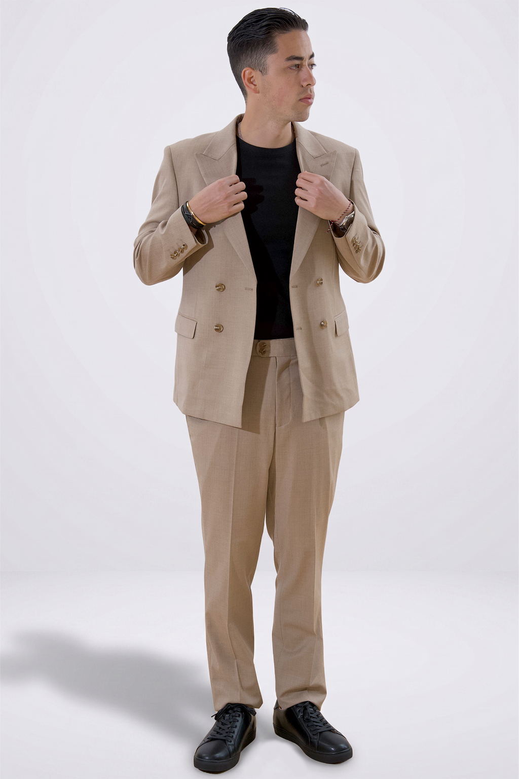 Klassisch Pants - Beige-Melange