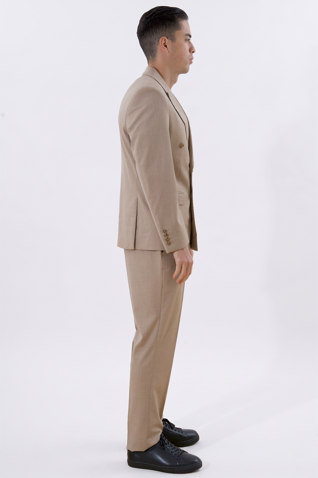 Klassischer Blazer – Beige Melange