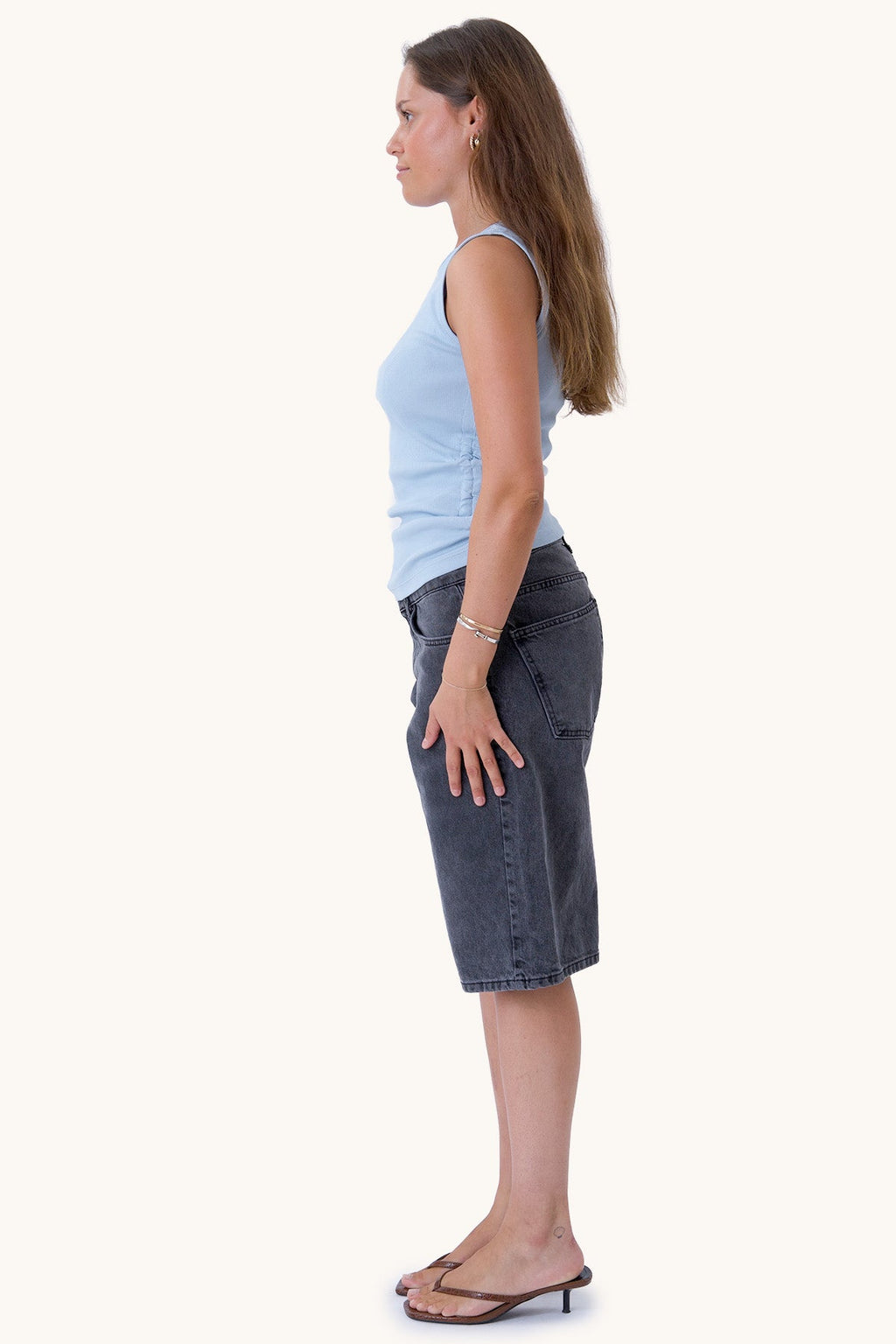 Kennedy O-Neck Top – Kaschmirblau