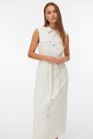 Molly Ank Jeanskleid – Ecru