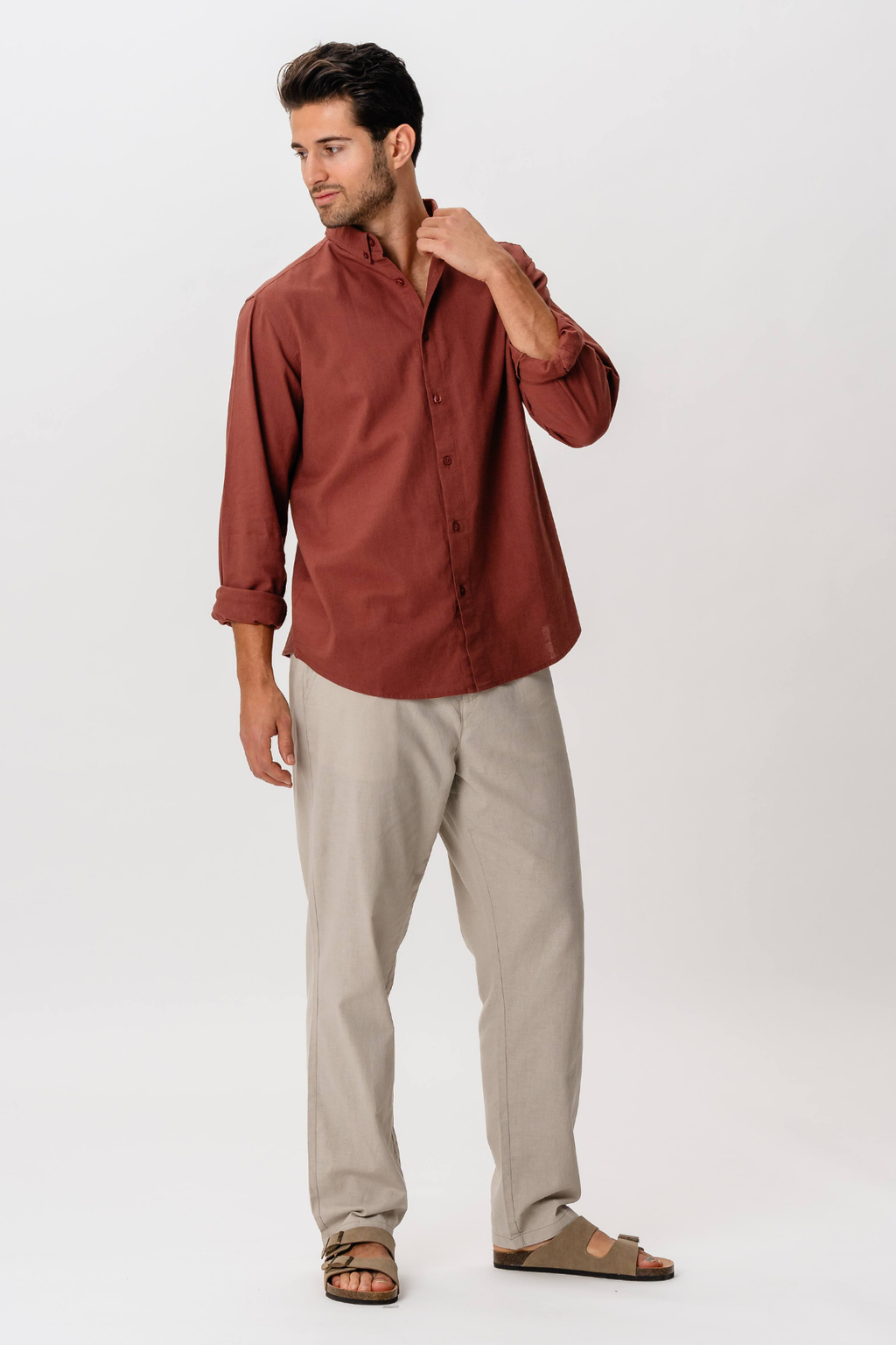 Leinenhemd - Terrakotta