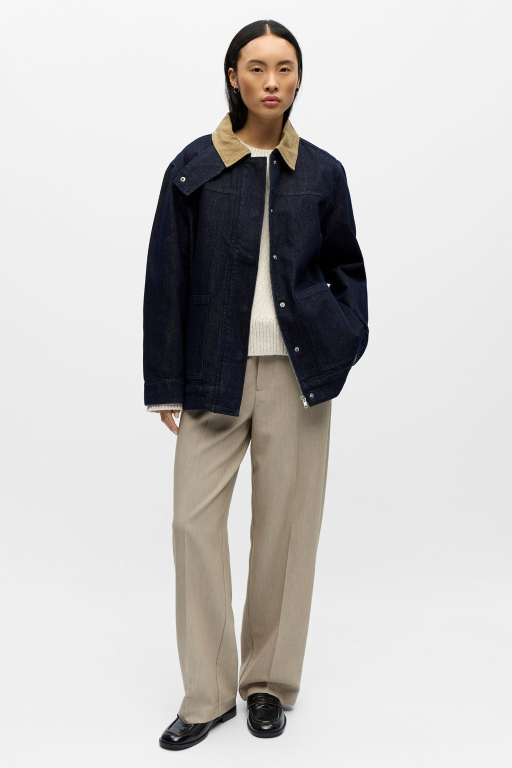 Sirenna Jeansjacke – Dunkelblauer Denim