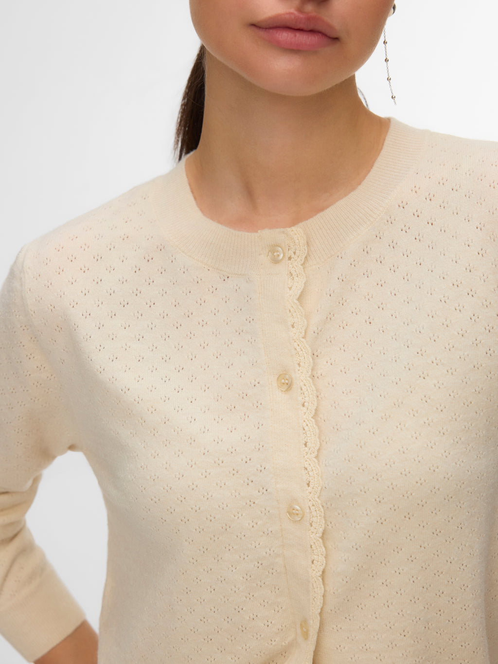 Marina Pointelle Cardigan – Birke