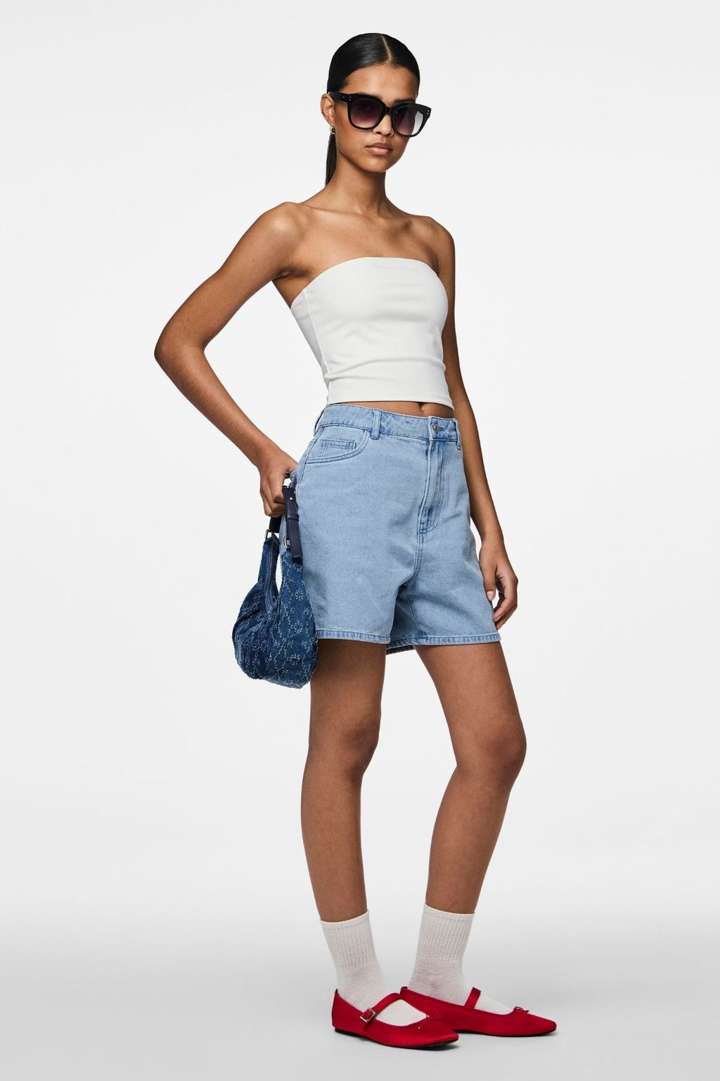 Abbi Shorts - Hellblauer Denim
