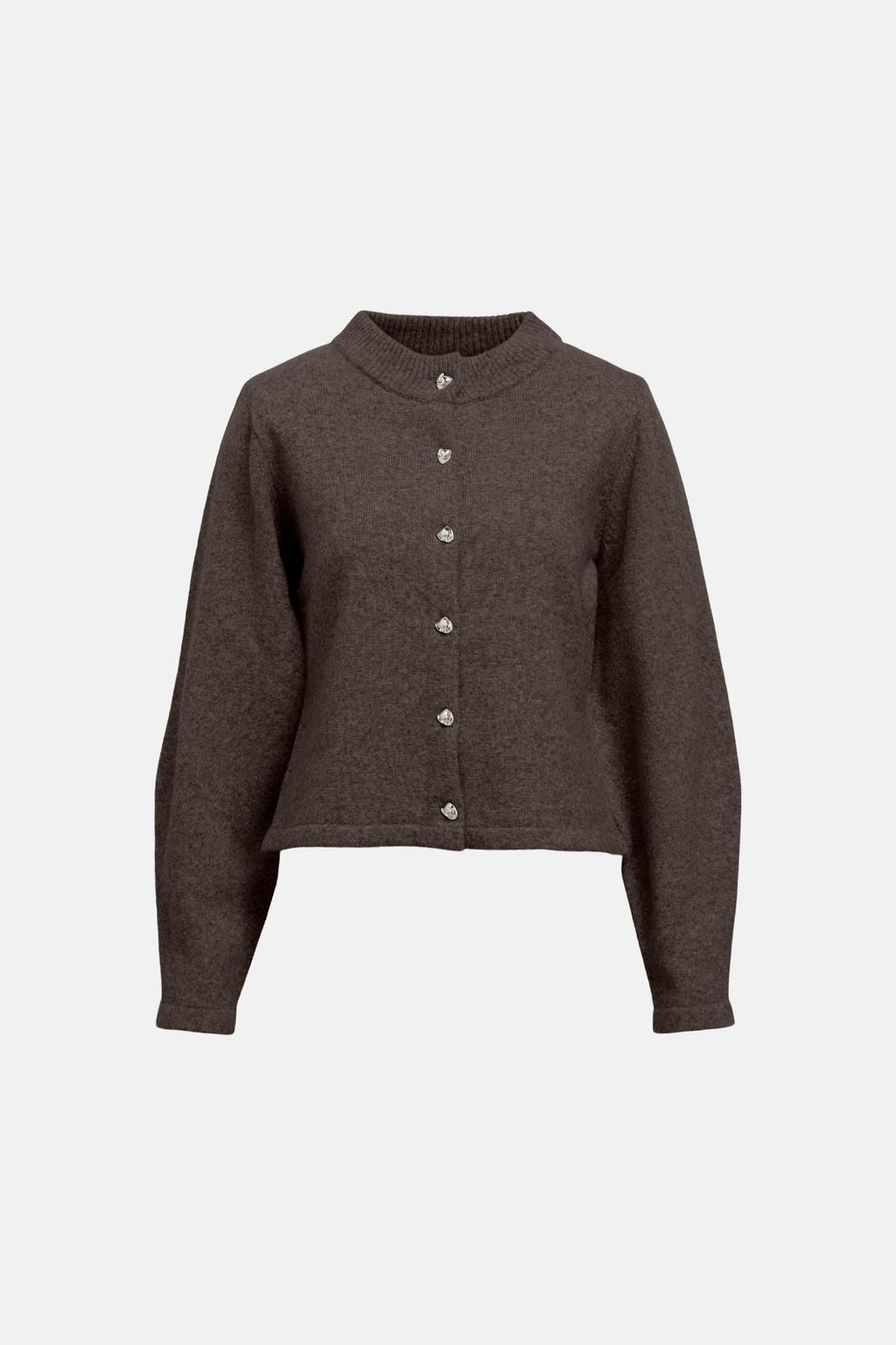 Zari -Strick -Strickjacke - Seehundbrauner Melange