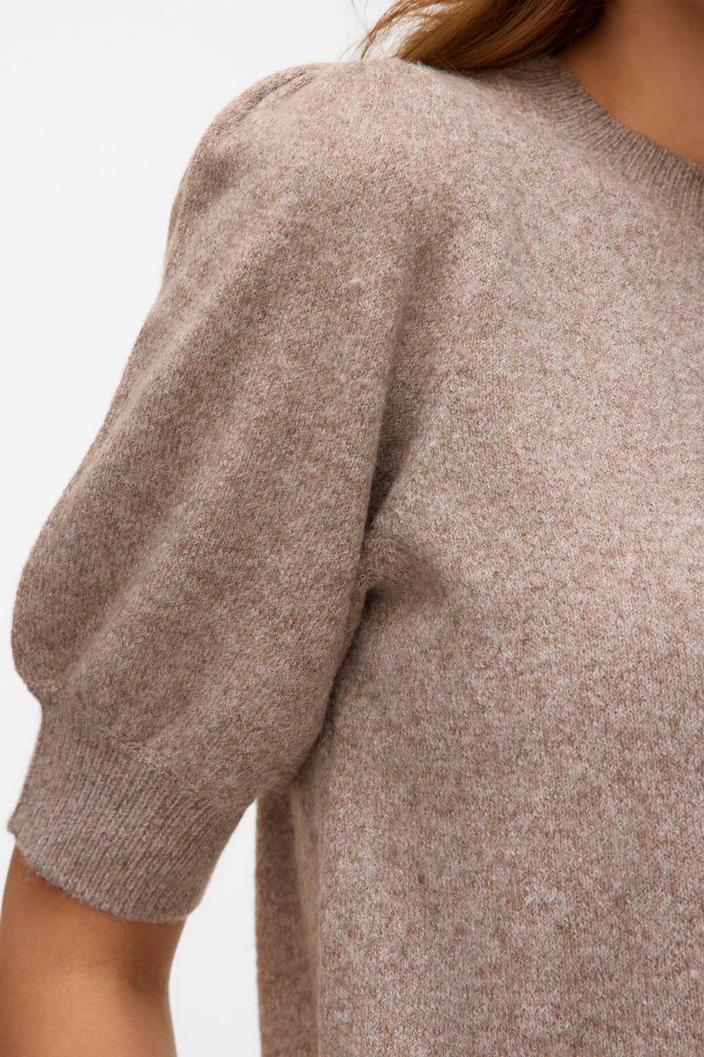 Doffy Pullover mit O-Ausschnitt – Moon Rock Melange