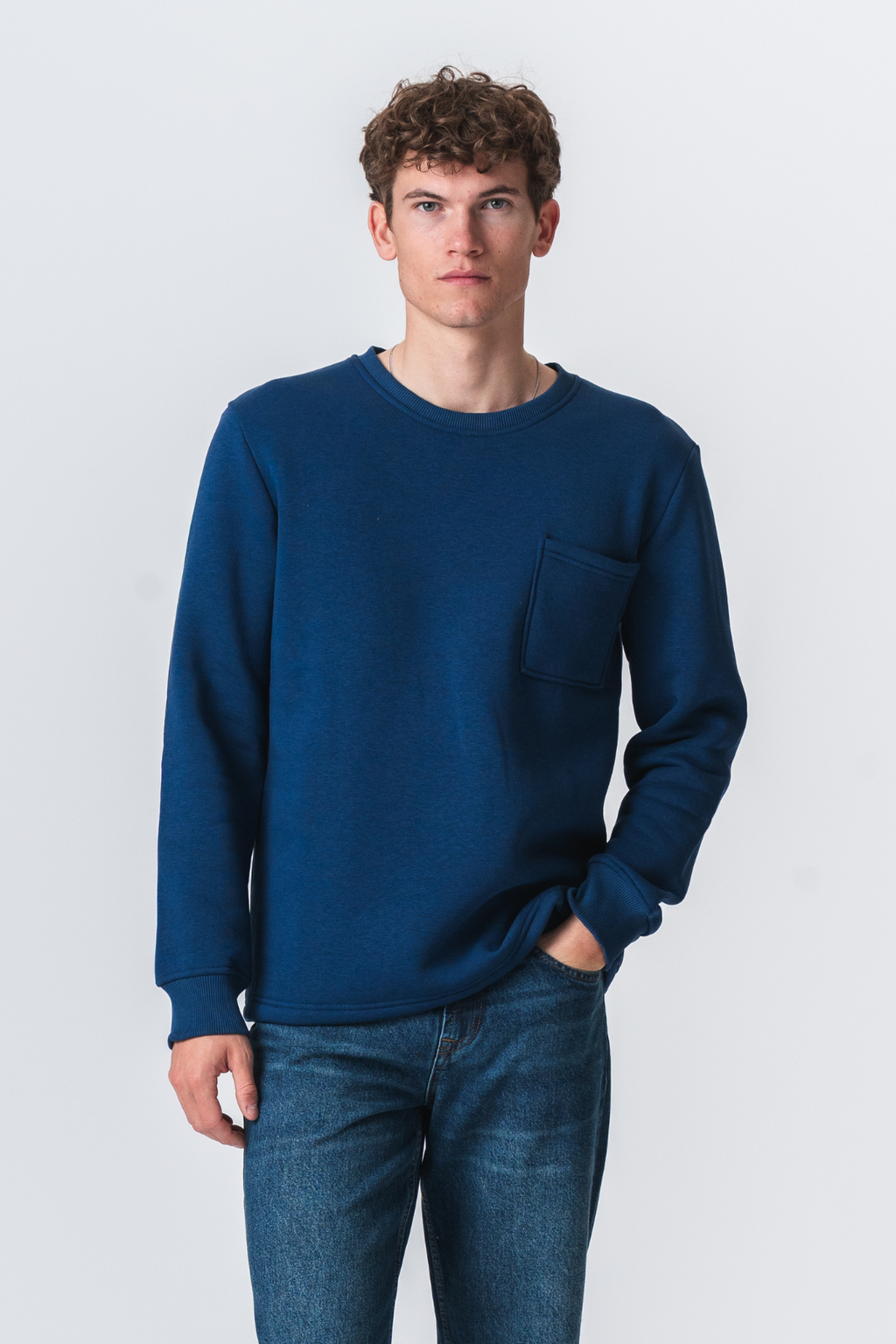 Taschen -Sweatshirt Regular Passform - Marine