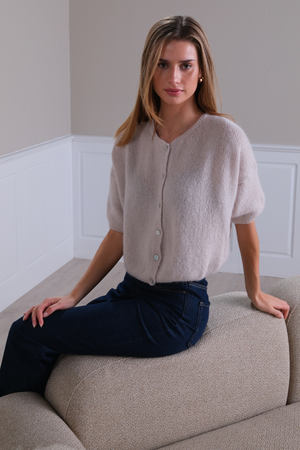 Mary Kurzarmstrick – Beige