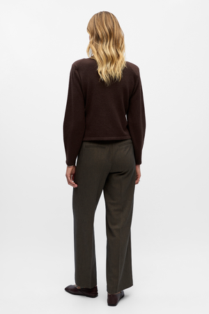 Zari -Strick -Strickjacke - Seehundbrauner Melange